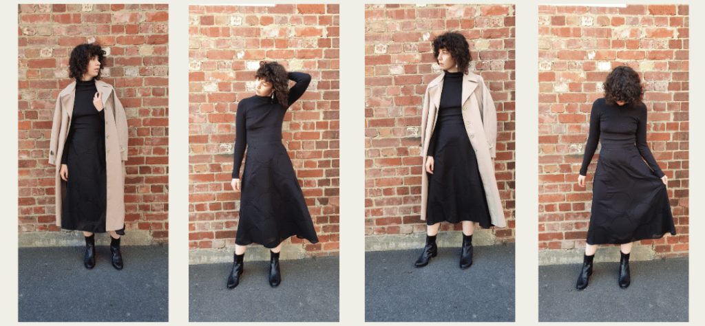 styling a turtleneck with skirt