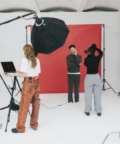 On photoshoots